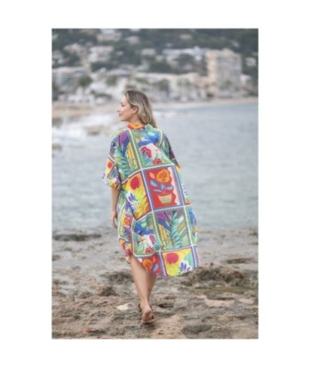Isla Bonita By SIGRIS Vestido Camisero de Algodón Colorido
