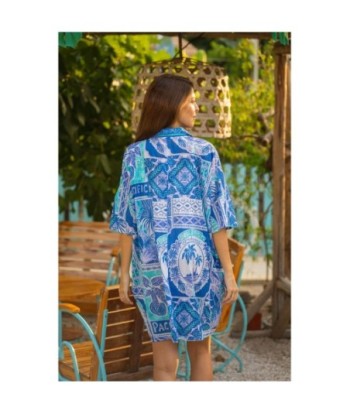 Isla Bonita By SIGRIS Vestido Camisero de Algodón con Estampado Tropical