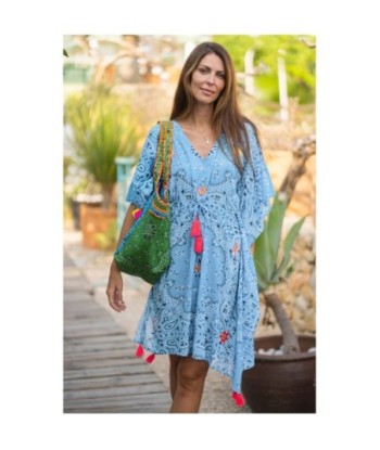 Isla Bonita By SIGRIS Poncho de Algodón 100% con Diseño Estampado