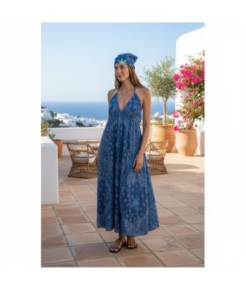 Isla Bonita By SIGRIS Vestido Largo de Algodón con Estampado Étnico