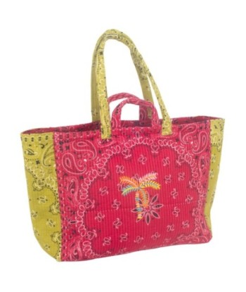 Isla Bonita By SIGRIS Bolso de Algodón Colorido con Diseño de Palma