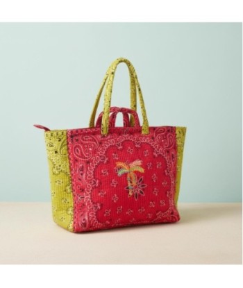 Isla Bonita By SIGRIS Bolso de Algodón Colorido con Diseño de Palma