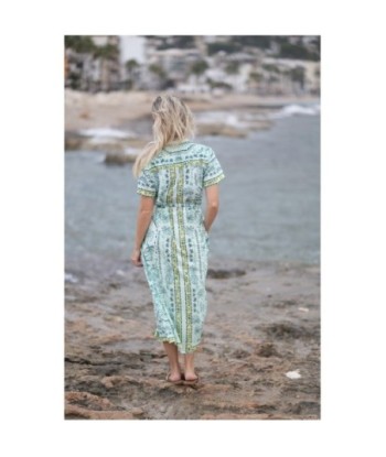 Isla Bonita By SIGRIS Vestido Camisero de Algodón Estampado Tropical