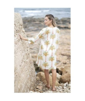 Isla Bonita By SIGRIS Kurta de Algodón con Estampado Tropical de Palmeras