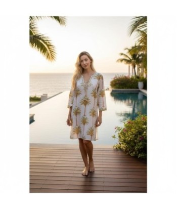 Isla Bonita By SIGRIS Kurta de Algodón con Estampado Tropical de Palmeras
