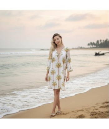 Isla Bonita By SIGRIS Kurta de Algodón con Estampado Tropical de Palmeras