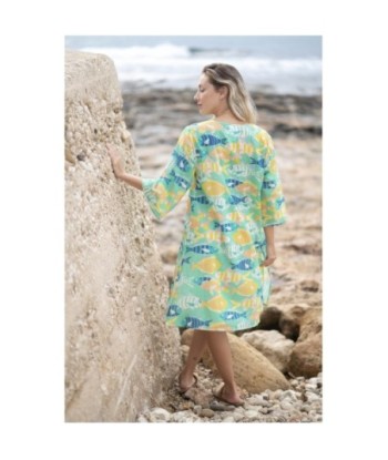 Isla Bonita By SIGRIS Kurta de Algodón con Estampado Marino