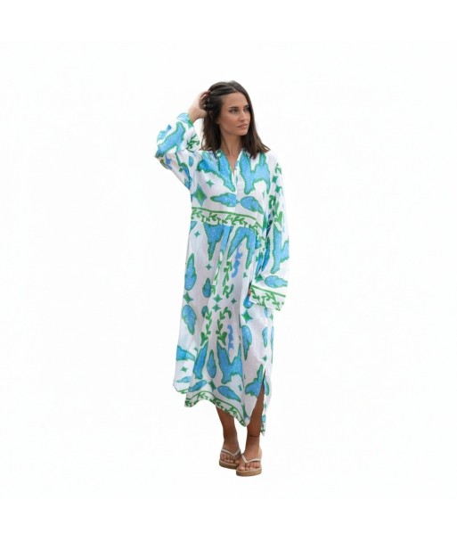 Isla Bonita By SIGRIS Vestido Largo de Algodón con Estampado Floral