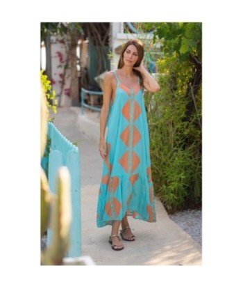 Isla Bonita By SIGRIS Vestido Largo de Viscosa con Diseño Geométrico
