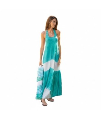Isla Bonita By SIGRIS Vestido Largo de Viscosa con Detalles Tie-Dye