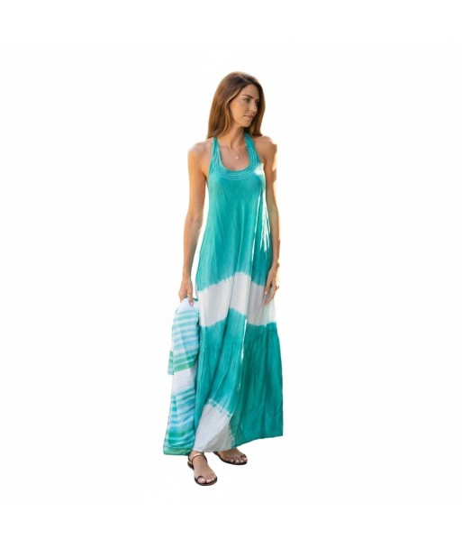 Isla Bonita By SIGRIS Vestido Largo de Viscosa con Detalles Tie-Dye