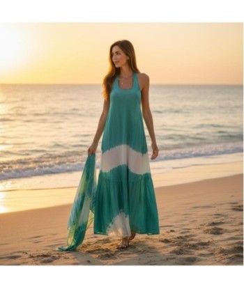 Isla Bonita By SIGRIS Vestido Largo de Viscosa con Detalles Tie-Dye