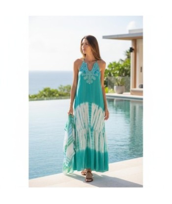 Isla Bonita By SIGRIS Vestido Largo de Viscosa con Detalles Tie-Dye