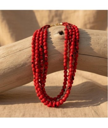 Isla Bonita By SIGRIS Collar de múltiples hilos en rojo vibrante