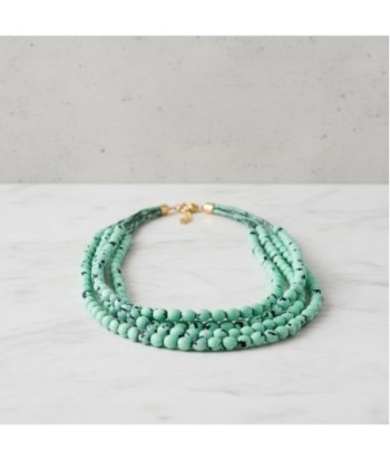 Isla Bonita By SIGRIS Collar de Resina de Poliéster Verde con Diseño Multicapa