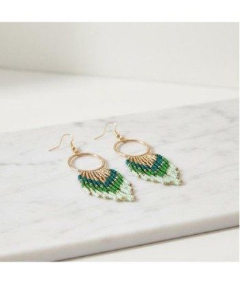 Isla Bonita By SIGRIS Par Pendientes Elegantes de Resina de Poliéster con Diseño de Círculo y Borlas