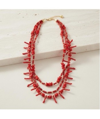 Isla Bonita By SIGRIS Collar de Resina de Poliéster en Rojo Vibrante