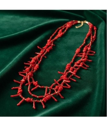 Isla Bonita By SIGRIS Collar de Resina de Poliéster en Rojo Vibrante