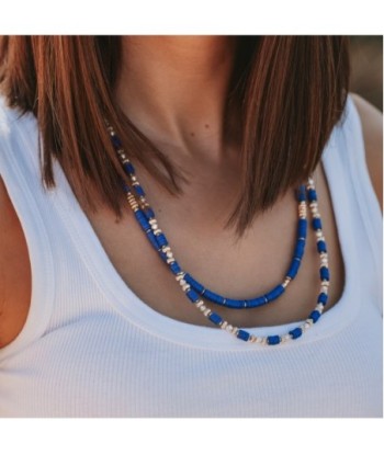 Collar de Algodón Azul para Mujer - Regalos Originales y Joyas de Moda Isla Bonita Boheme