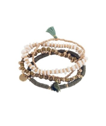Pulsera de Algodón Crudo para Mujer - Complemento Bohemio ISLABONITA - Moda Isla Bonita - Accesorio de Estilo