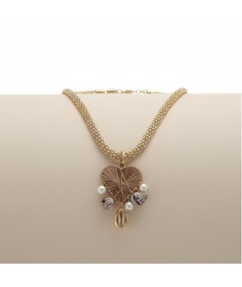 Isla Bonita By SIGRIS Collar de Resina de Poliéster con Diseño de Corazón y Conchas