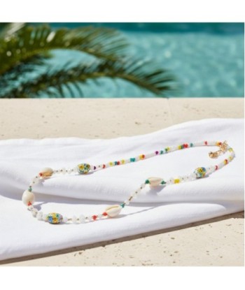 Isla Bonita By SIGRIS Collar de Resina de Poliéster Multicolor con Conchas