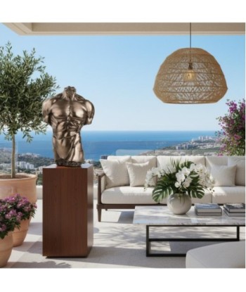 Figura Torso Hombre de Resina con Detalles Realistas para Decoración