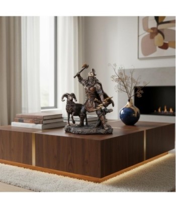 Figura Mitológica Perun, Dios Eslavo Del Trueno, Resina, Acabado Detallado, Decoración de Oficina