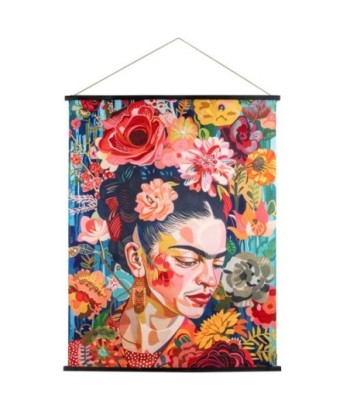 Lienzo Enrollable Mujer Flores | Decoración Colorida y Moderna