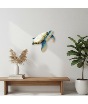 Adorno Pared Tortuga de Metal - Estilo Marino, Decoración Colorida