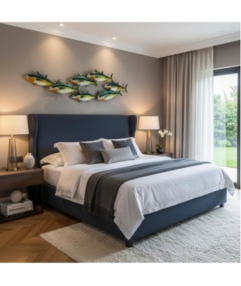 Adorno Pared Peces de Metal para Decoración Costera y Nautica
