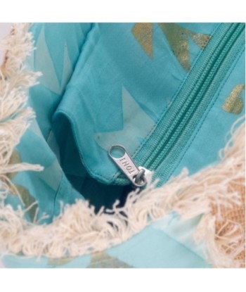 Bolso Mujer Azul Estampado 100% Algodón, Cierre Cremallera, Ideal para Diarias, Regalos Mujer, Mochila Bandolera