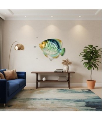 Adorno Pared Pez de Metal para Decoración del Hogar - Estilo Marítimo