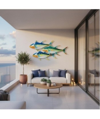 Adorno Pared Peces de Metal | Decoración Acuática Moderna