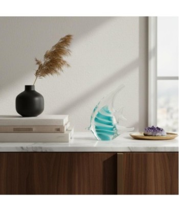 Pisapapel Pez Azul de Vidrio | Diseño Moderno y Decorativo