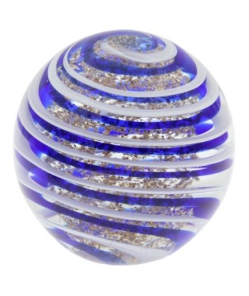 Pisapapel de Vidrio Azul con Efecto Espiral - Decoración Moderna