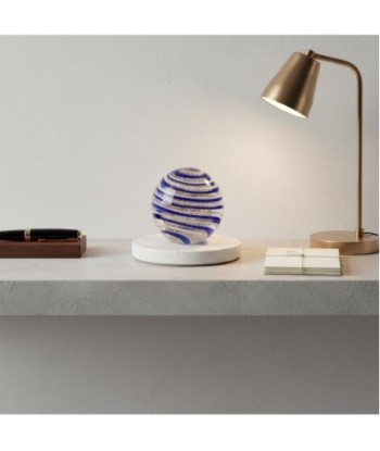 Pisapapel de Vidrio Azul con Efecto Espiral - Decoración Moderna