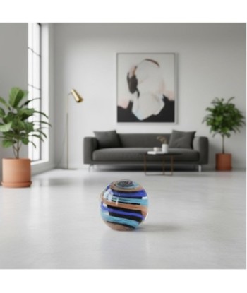 Pisapapel de vidrio decorativo en tonos azul y marrón - NOVEDAD