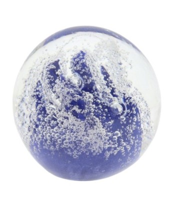 Pisapapel de Vidrio Redondo con Diseño de Burbujas Azul  - NOVEDAD