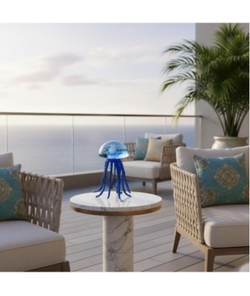 Pisapapel Medusa de Vidrio - Decoración Azul, Estilo Moderno