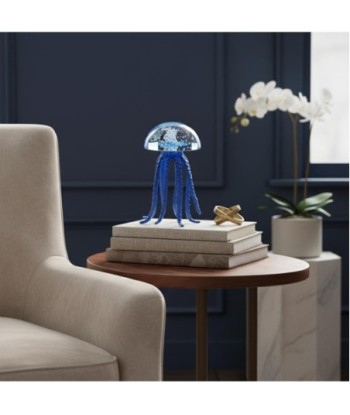 Pisapapel Medusa de Vidrio - Decoración Azul, Estilo Moderno