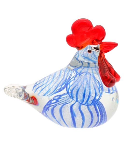 Pisapapel Gallina de Vidrio Colorido - Decoración Única