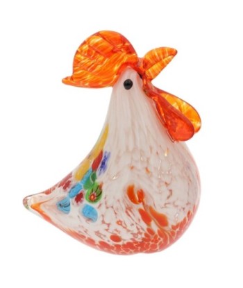 Pisapapel Gallina de Vidrio con Diseño Colorido y Estilo Decorativo