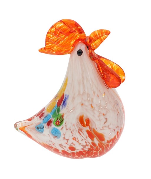 Pisapapel Gallina de Vidrio con Diseño Colorido y Estilo Decorativo