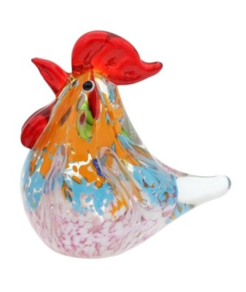 Pisapapel Gallina de Vidrio Colorido - Decoración Creativa
