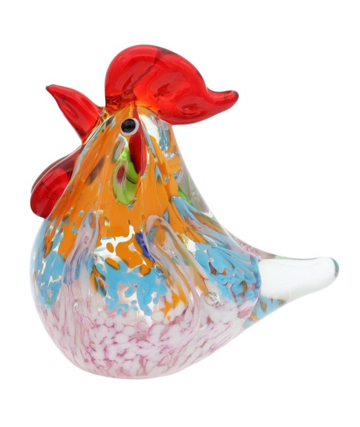 Pisapapel Gallina de Vidrio Colorido - Decoración Creativa
