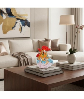 Pisapapel Gallina de Vidrio Colorido - Decoración Creativa