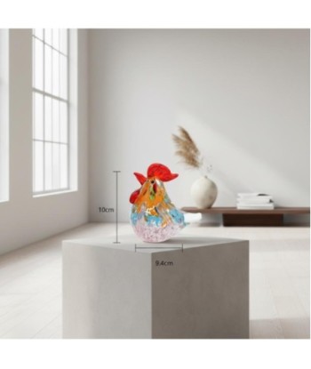 Pisapapel Gallina de Vidrio Colorido - Decoración Creativa