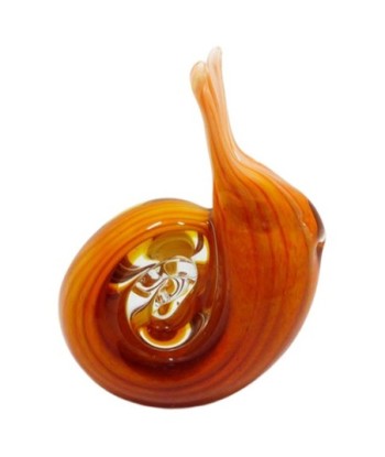Pisapapel Caracol de Vidrio Naranja - Decorativo y Original