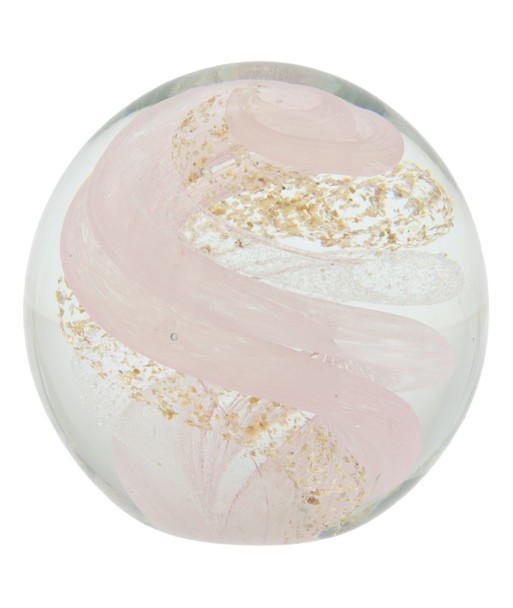Pisapapel de Vidrio con Detalles Rosa y Dorado - NOVEDAD
